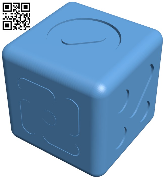 Modern Dice H011851 file stl free download 3D Model for CNC and 3d printer