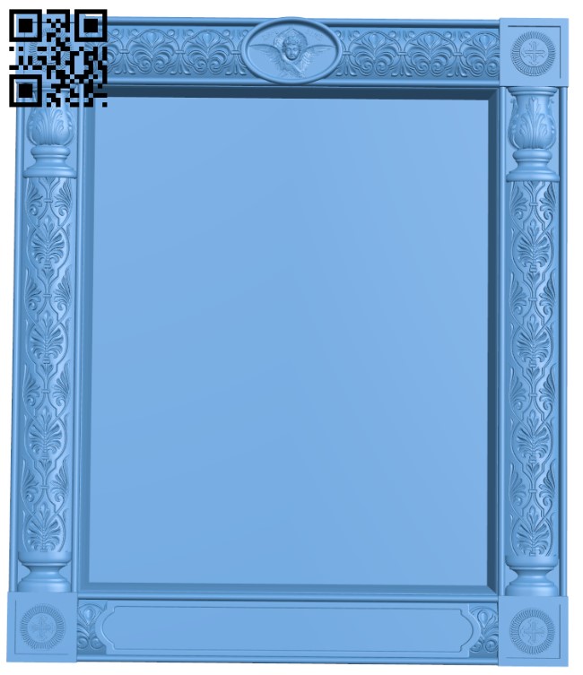 Picture frame or mirror T0004459 download free stl files 3d model for CNC wood carving