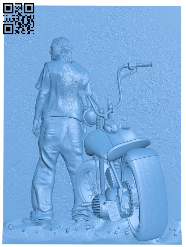 Picture of a rebellious boy T0004171 download free stl files 3d model for CNC wood carving