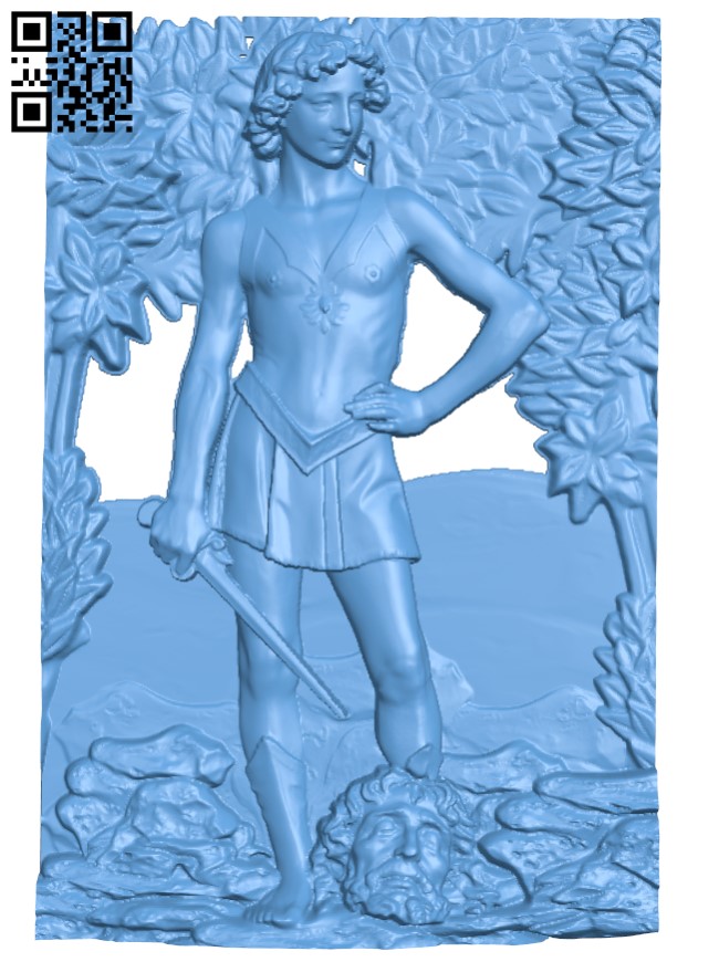 Picture of a warrior T0004214 download free stl files 3d model for CNC wood carving