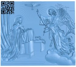 Picture of the Annunciation T0004136 download free stl files 3d model for CNC wood carving