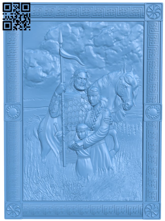 Picture of the old russian family T0004574 download free stl files 3d model for CNC wood carving