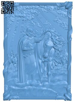 Picture of the prophet Oleg farewell to the horse T0004575 download free stl files 3d model for CNC wood carving