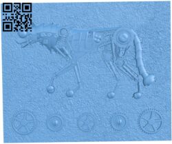 Picture of the robot dog T0004174 download free stl files 3d model for CNC wood carving