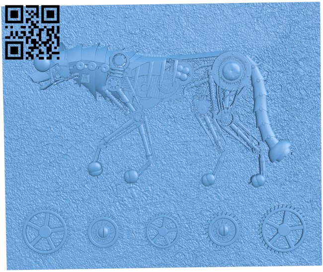 Picture of the robot dog T0004174 download free stl files 3d model for CNC wood carving