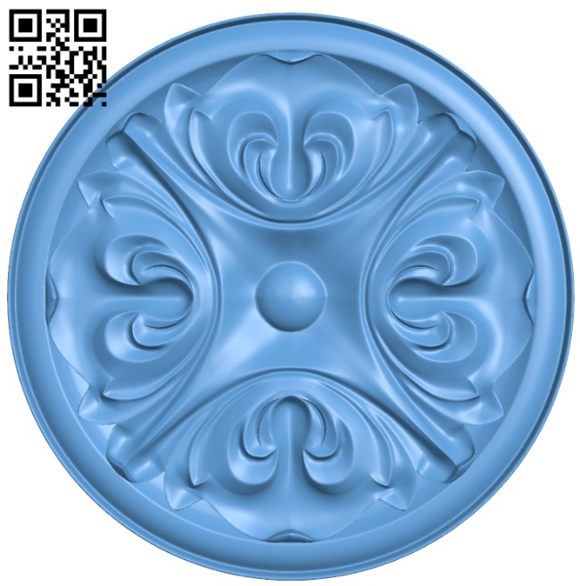 Round pattern T0004319 download free stl files 3d model for CNC wood carving
