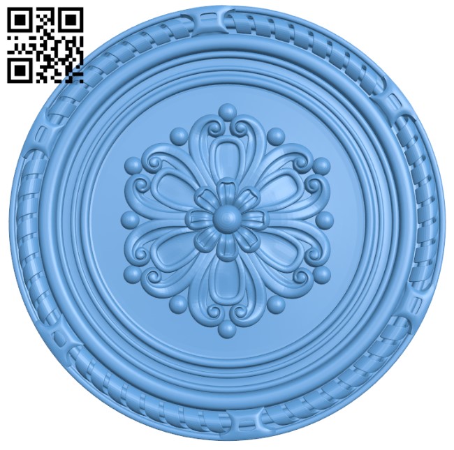 Round pattern T0004354 download free stl files 3d model for CNC wood carving
