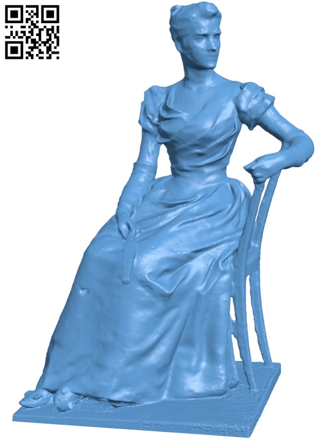 Seated Lady H011856 file stl free download 3D Model for CNC and 3d printer