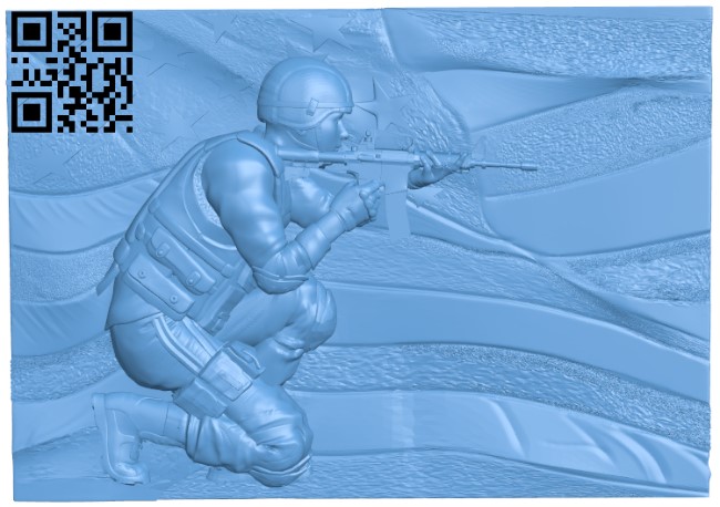 Soldier painting T0004496 download free stl files 3d model for CNC wood carving
