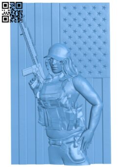 Soldier woman T0004292 download free stl files 3d model for CNC wood carving