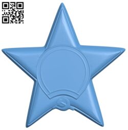 Star medal T0004699 download free stl files 3d model for CNC wood carving