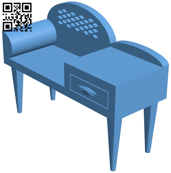 Telephone seat-table H011877 file stl free download 3D Model for CNC and 3d printer