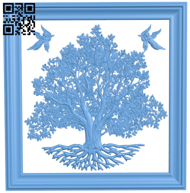 Tree of life style T0004499 download free stl files 3d model for CNC wood carving