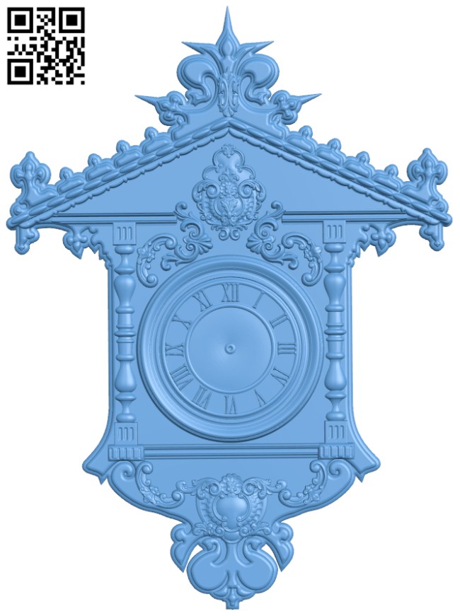 Wall clock pattern T0004294 download free stl files 3d model for CNC wood carving