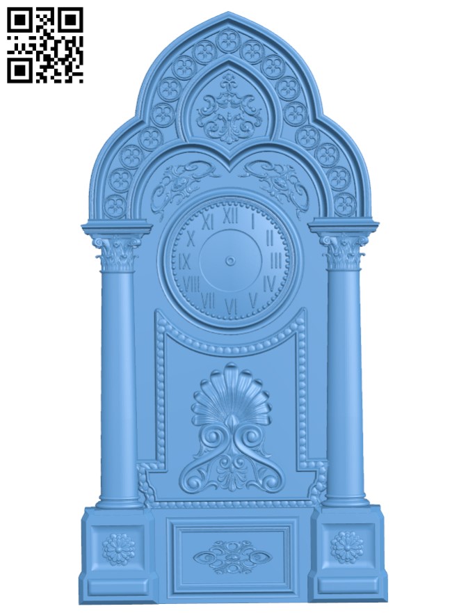 Wall clock pattern T0004296 download free stl files 3d model for CNC wood carving