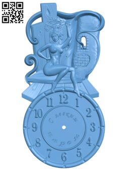 Wall clock pattern T0004300 download free stl files 3d model for CNC wood carving