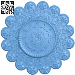 Wall clock pattern T0004377 download free stl files 3d model for CNC wood carving