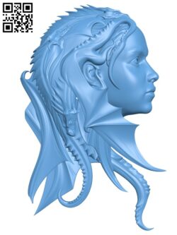 Woman with dragon tattoo T0004159 download free stl files 3d model for CNC wood carving