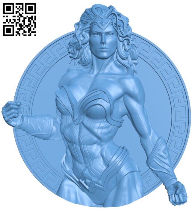 Wonder woman T0004340 download free stl files 3d model for CNC wood carving