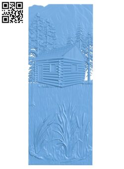 Wooden house painting T0004160 download free stl files 3d model for CNC wood carving