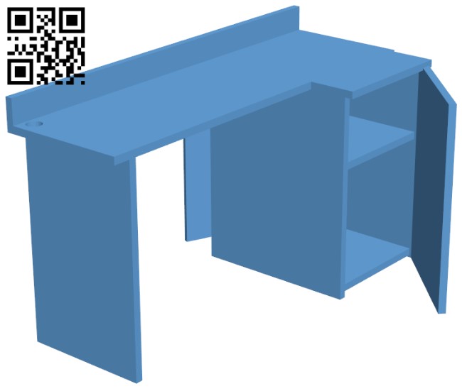Сomputer desk H011880 file stl free download 3D Model for CNC and 3d printer