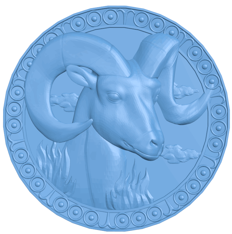 Aries T0004821 download free stl files 3d model for CNC wood carving