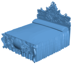 Bed T0004907 download free stl files 3d model for CNC wood carving
