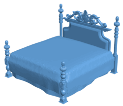 Bed T0004908 download free stl files 3d model for CNC wood carving