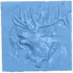 Deer head T0004991 download free stl files 3d model for CNC wood carving