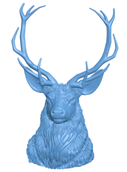 Deer head pattern T0005303 download free stl files 3d model for CNC wood carving