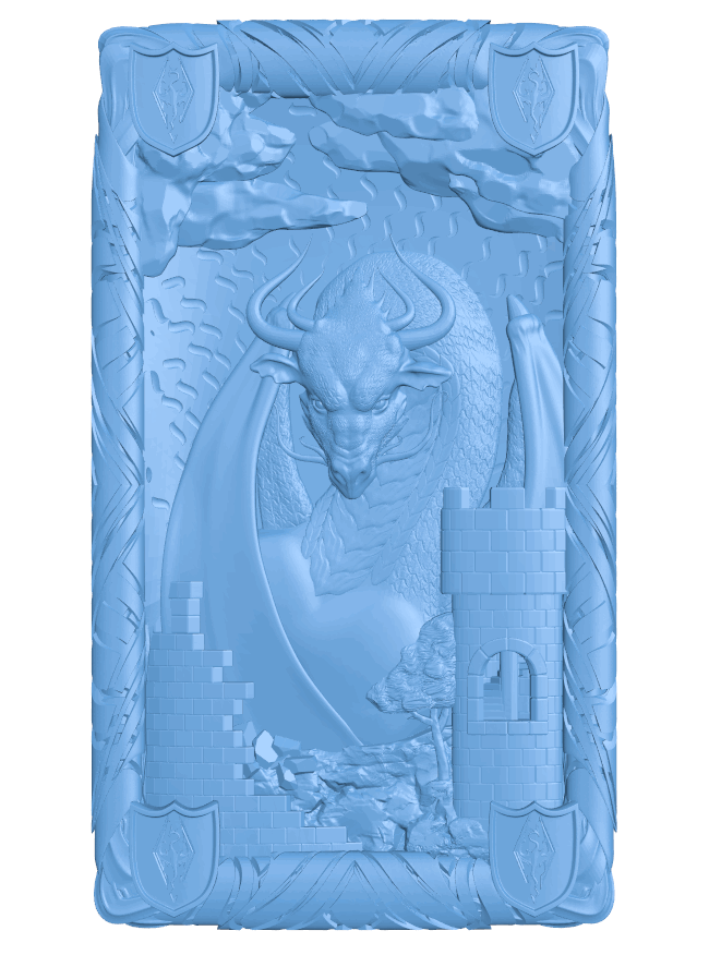 Dragon by castle T0004866 download free stl files 3d model for CNC wood carving