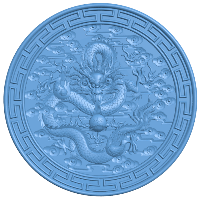 Dragon painting T0005144 download free stl files 3d model for CNC wood carving