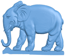 Elephant T0004993 download free stl files 3d model for CNC wood carving