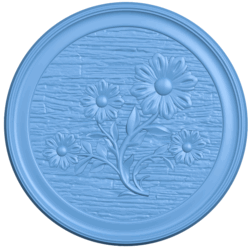 Flower painting T0004948 download free stl files 3d model for CNC wood carving