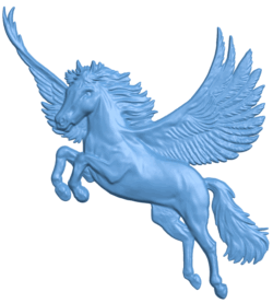 Flying pegasus T0004837 download free stl files 3d model for CNC wood carving