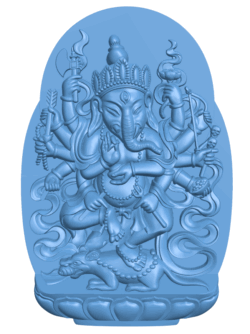 Ganesha elephant god T0005080 download free stl files 3d model for CNC wood carving
