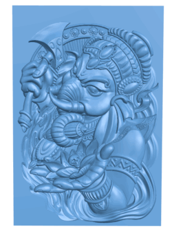 Ganesha elephant god T0005081 download free stl files 3d model for CNC wood carving