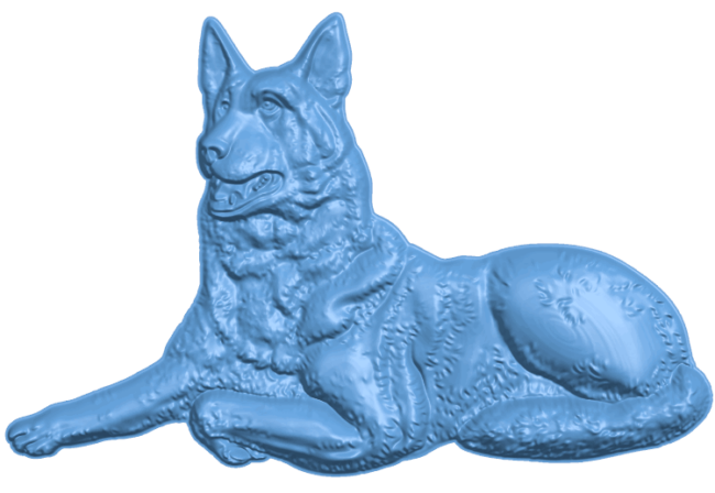 German shepherd dog T0004789 download free stl files 3d model for CNC wood carving