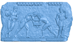 Greco Roman wrestling T0004875 download free stl files 3d model for CNC wood carving