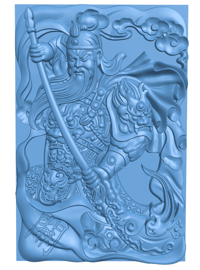 Guan Gong T0005083 download free stl files 3d model for CNC wood carving