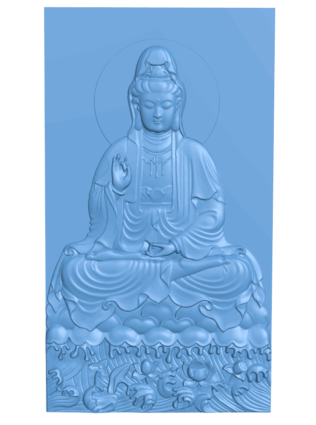 Guanyin T0005087 download free stl files 3d model for CNC wood carving