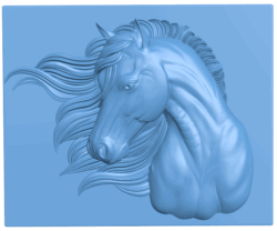 Horse head T0004996 download free stl files 3d model for CNC wood carving