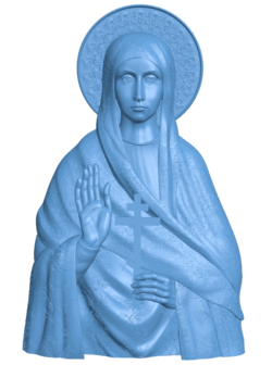 Icon of Holy Martyr Eugenia T0004956 download free stl files 3d model for CNC wood carving