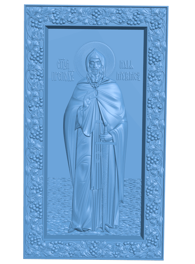 Icon of Ilya Muromets T0004957 download free stl files 3d model for CNC wood carving