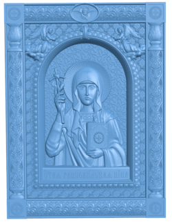 Icon of St. Nina T0004962 download free stl files 3d model for CNC wood carving