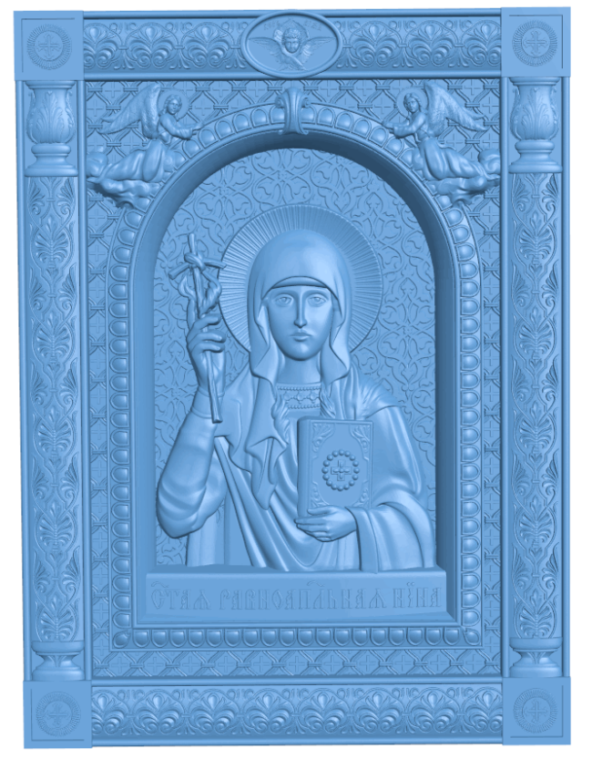 Icon of St. Nina T0004962 download free stl files 3d model for CNC wood carving