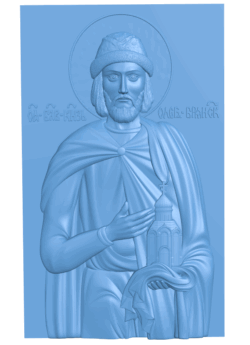 Icon of St. Oleg T0004963 download free stl files 3d model for CNC wood carving
