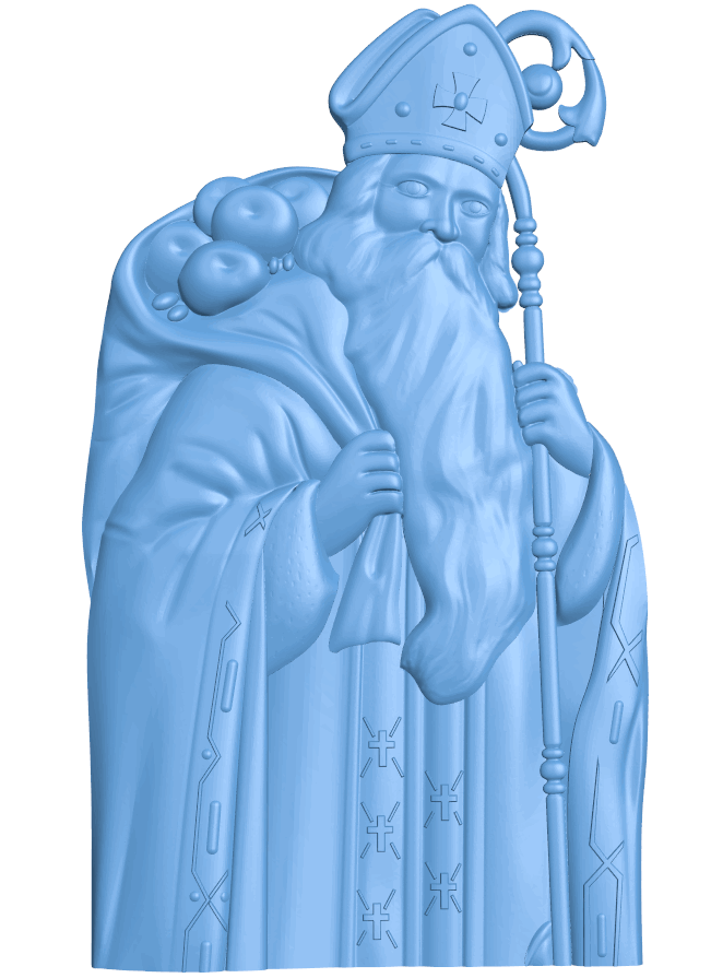 Icon of a saint with apples T0005271 download free stl files 3d model for CNC wood carving