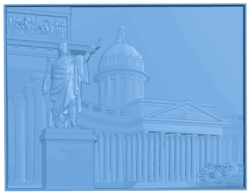 Kazan cathedral painting T0004925 download free stl files 3d model for CNC wood carving
