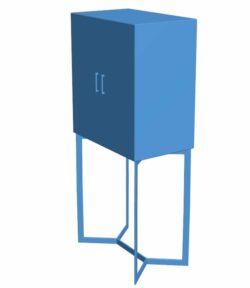 Locker with legs B009633 file stl free download 3D Model for CNC and 3d printer